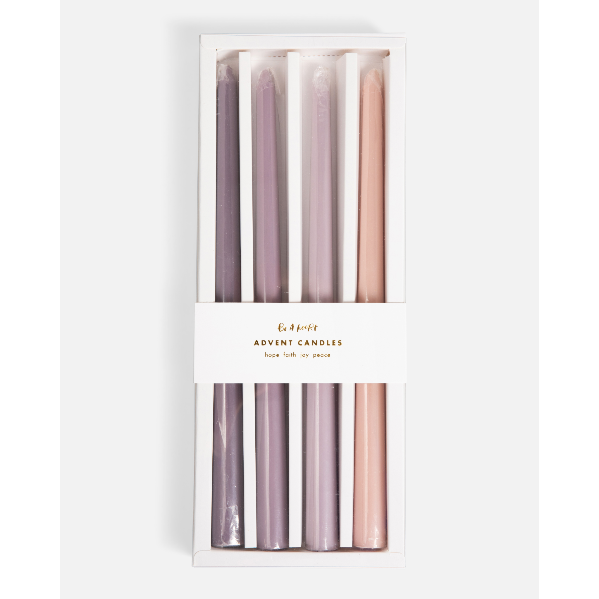 Pasteur Home Candele Avvento affusolate rosa viola 4 pezzi
