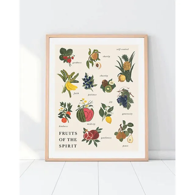 Fruits of the Spirit Home stampa 40x50 cm poster botanico cucina