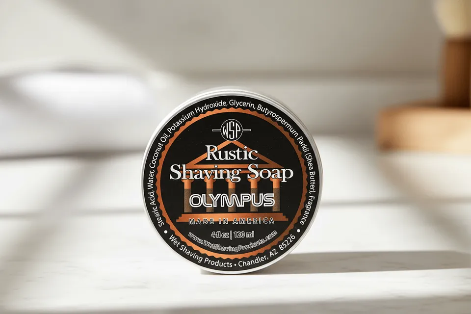 Wet Shaving Products Olympus Rustic sapone da barba vegan Olympus