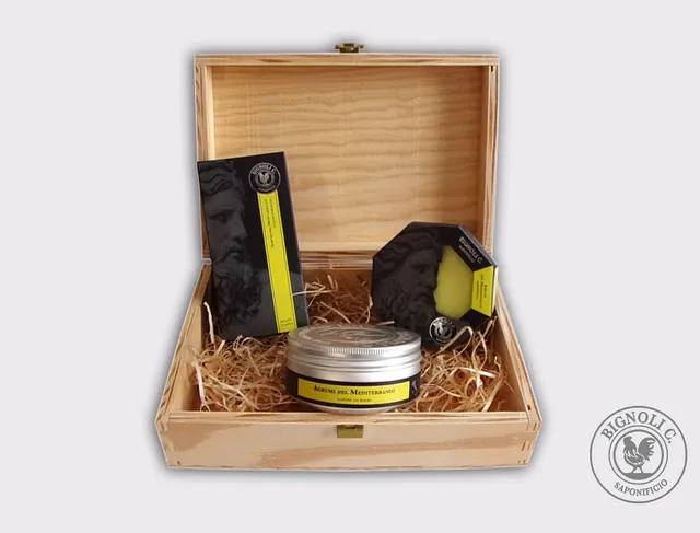 Saponificio Bignoli Scatole regalo Agrumi set barba legno