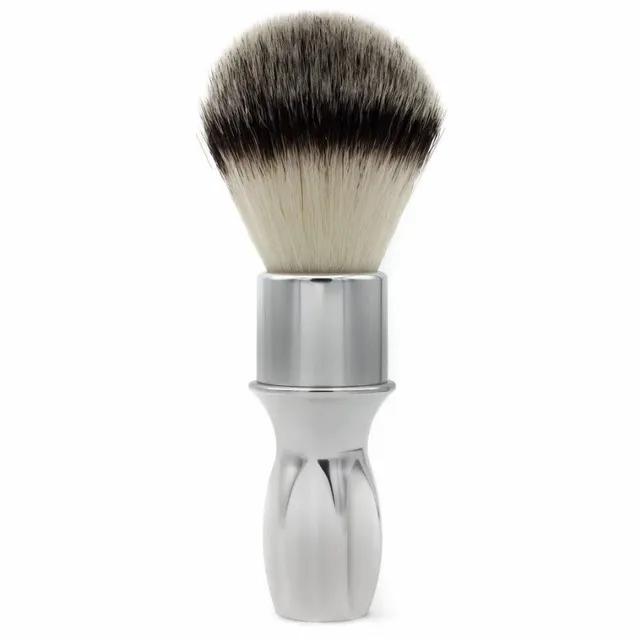 Alpha T-400 Silver Pennello Barba Sintetico 24 mm Alluminio