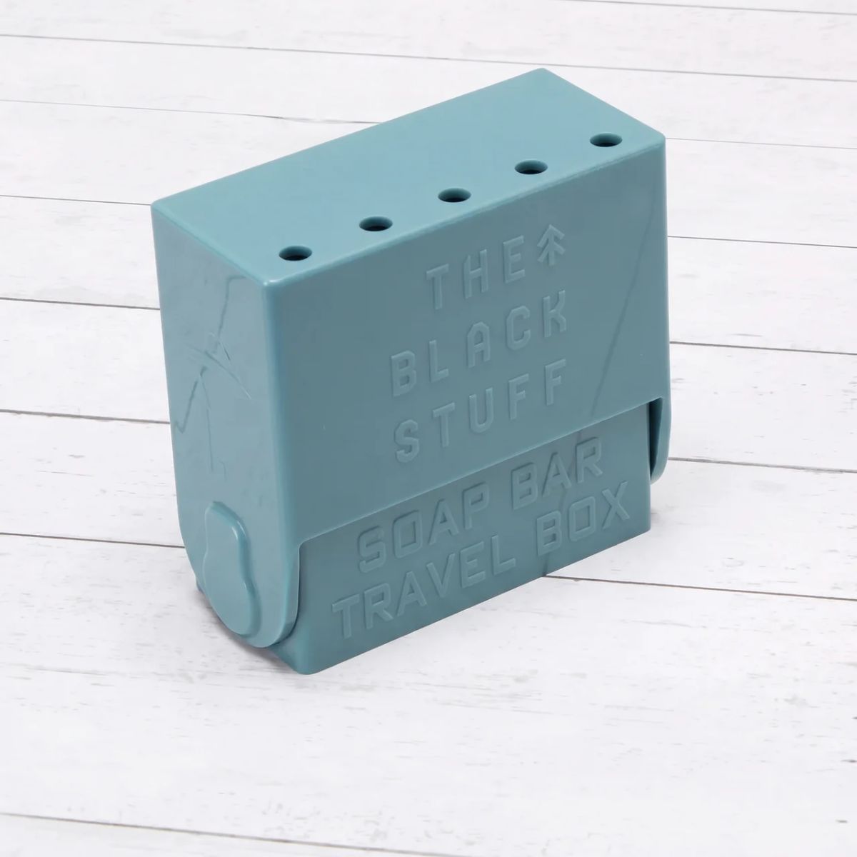 The Black Stuff Soap Locker Box Porta Sapone Viaggio Blu Ventose