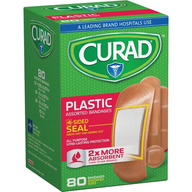 Curad cerotti plastica sterili misure assortite senza lattice