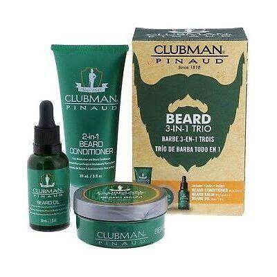 Clubman Beard 3-In-1 Trio kit barba olio balsamo 3 pz