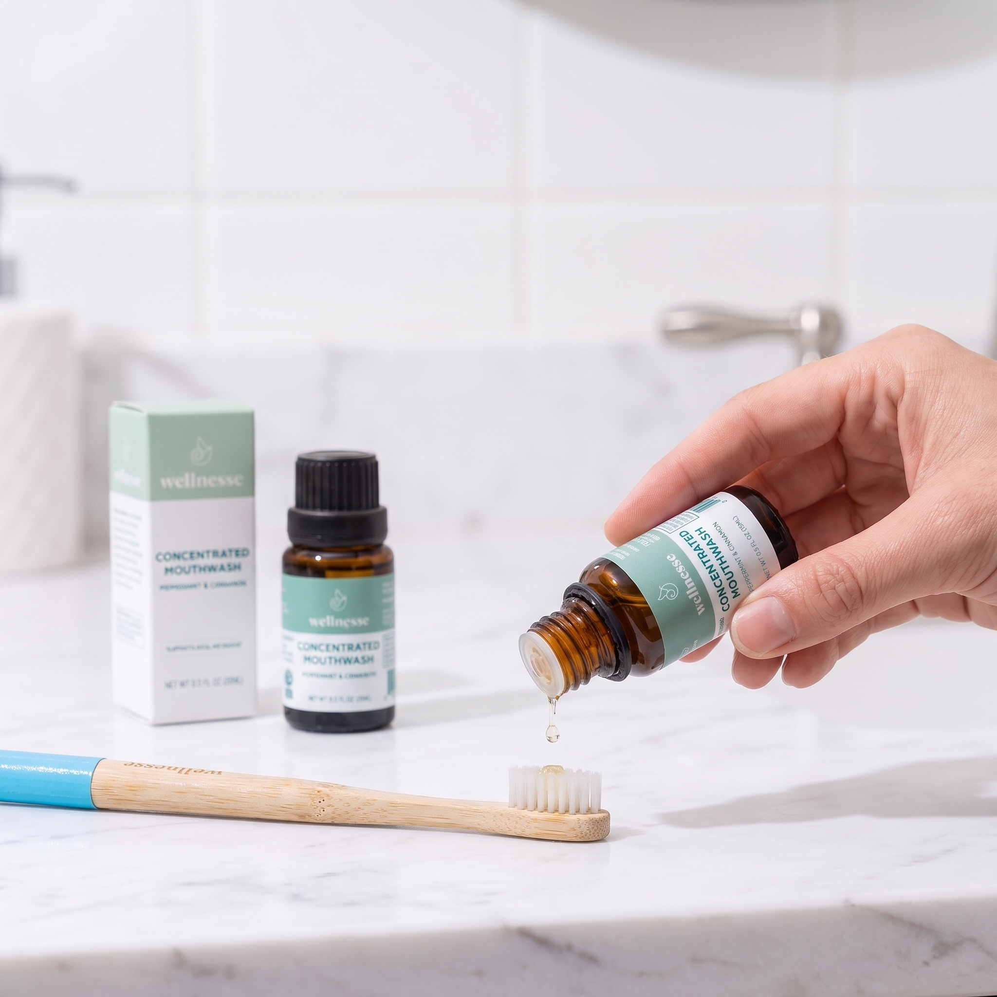 Wellnesse set dentifricio sbiancante + collutorio concentrato