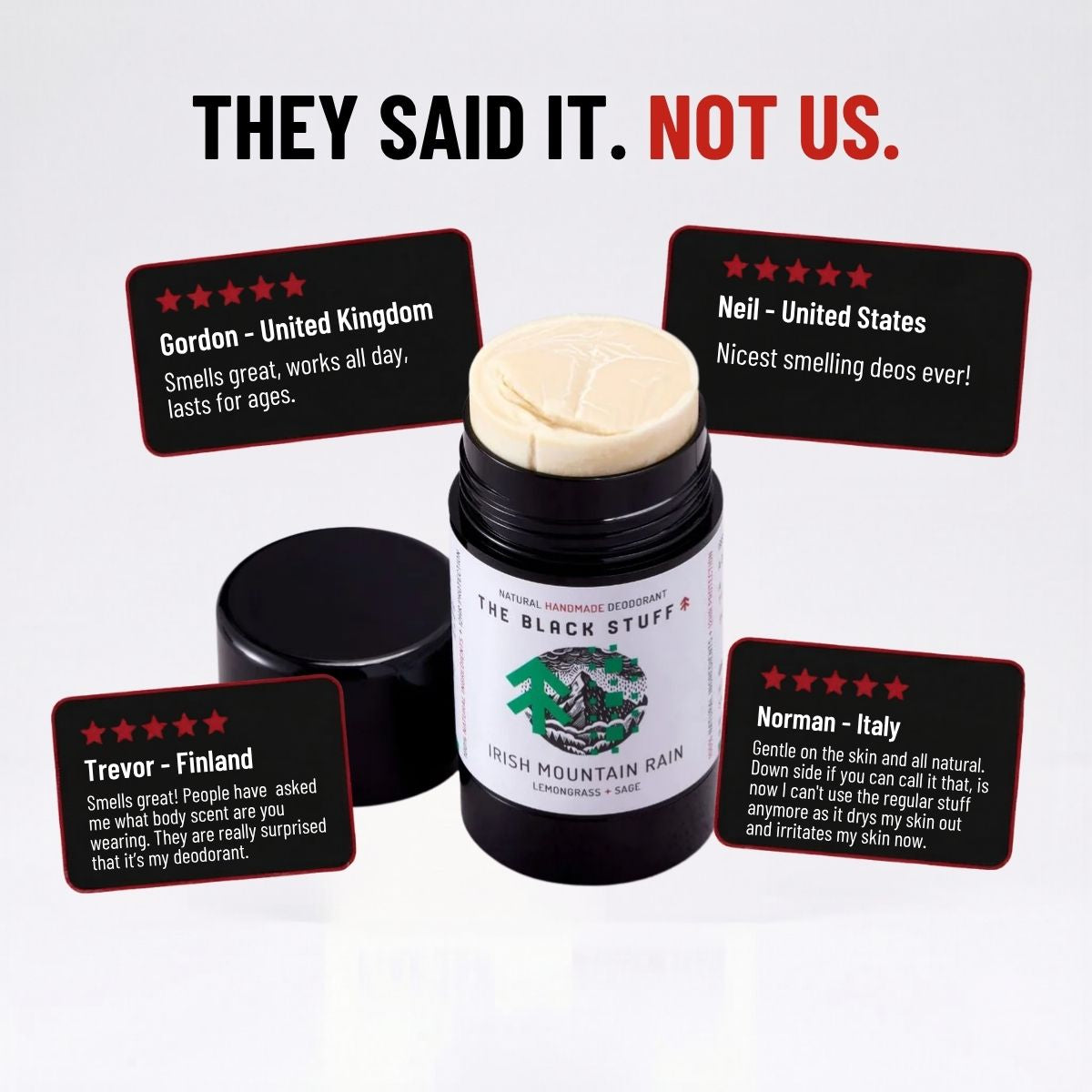 The Black Stuff Natural Deodorant deodorante Irish Mountain Rain