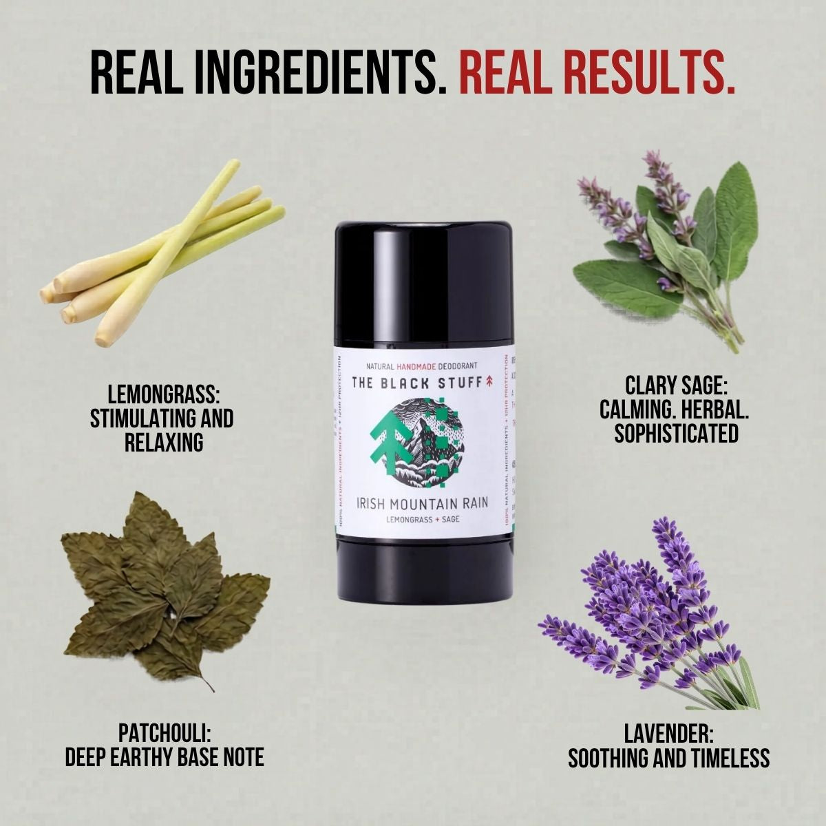 The Black Stuff Natural Deodorant deodorante Irish Mountain Rain
