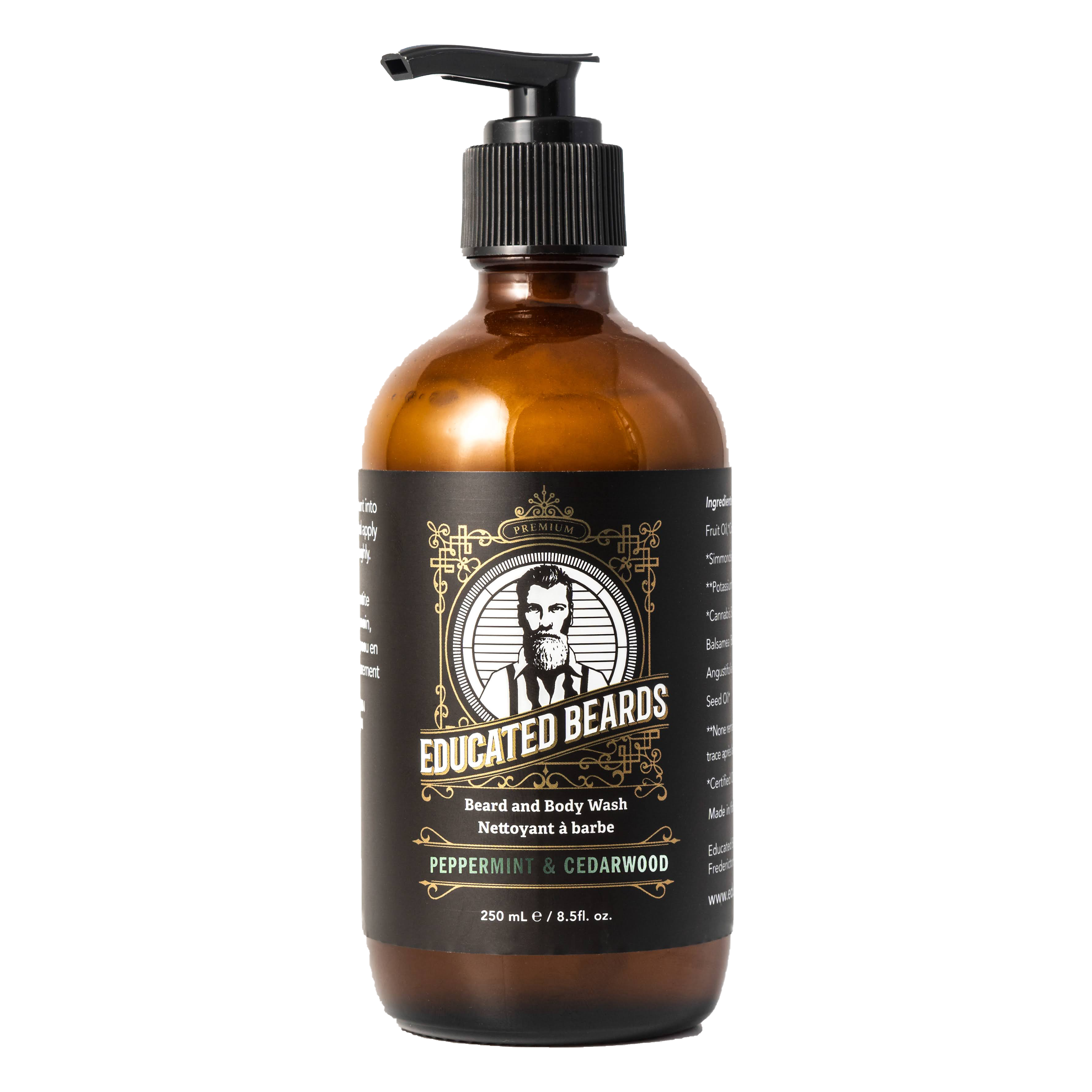 Educated Beards Peppermint Bagnoschiuma Barba 250ml cedro