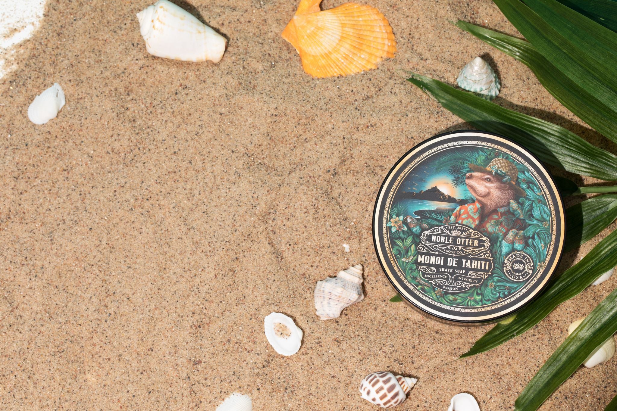Noble Otter Monoi de Tahiti sapone da barba cocco 85 g