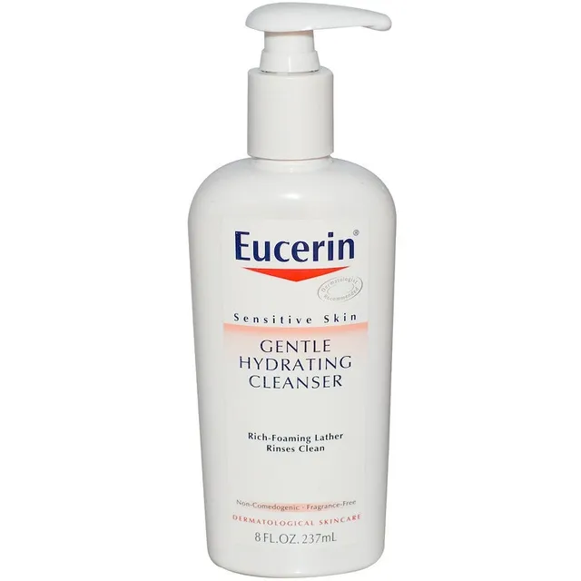 Eucerin Sensitive Skin detergente viso idratante 8 oz