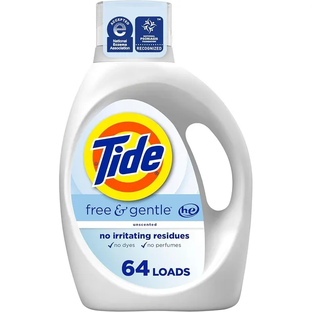 Tide Free and Gentle detersivo liquido 92 Oz pelli sensibili