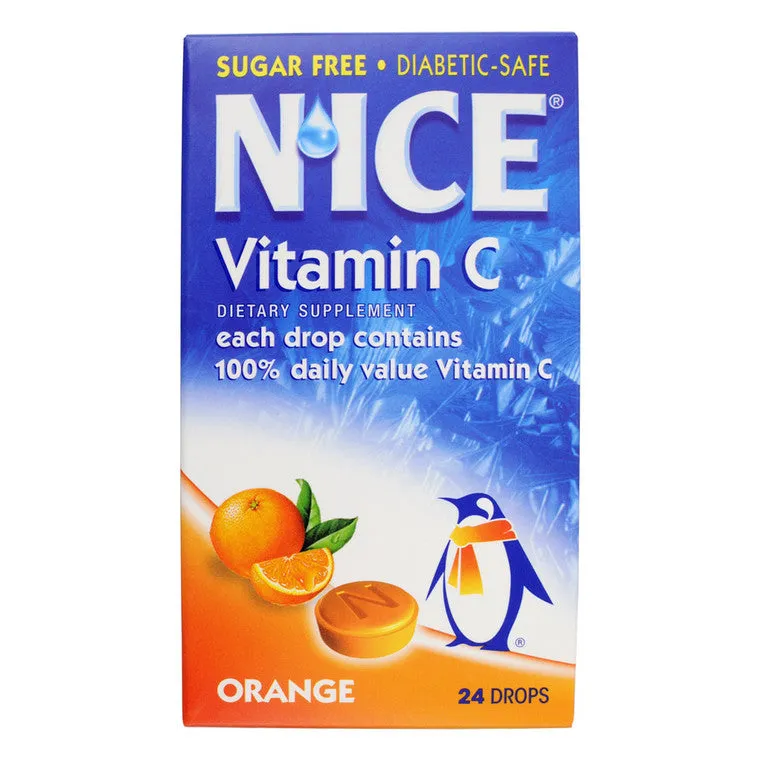 Nice Vitamin C pastiglie gola gusto arancia senza zucchero