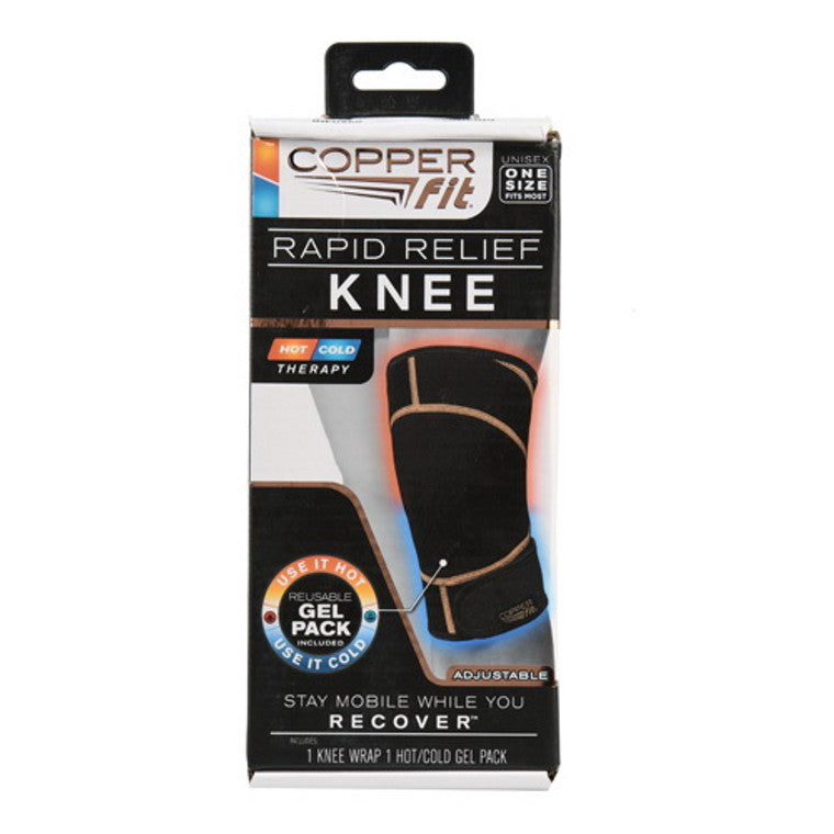 Copper Fit Rapid Relief Fascia Ginocchio Gel Caldo Freddo