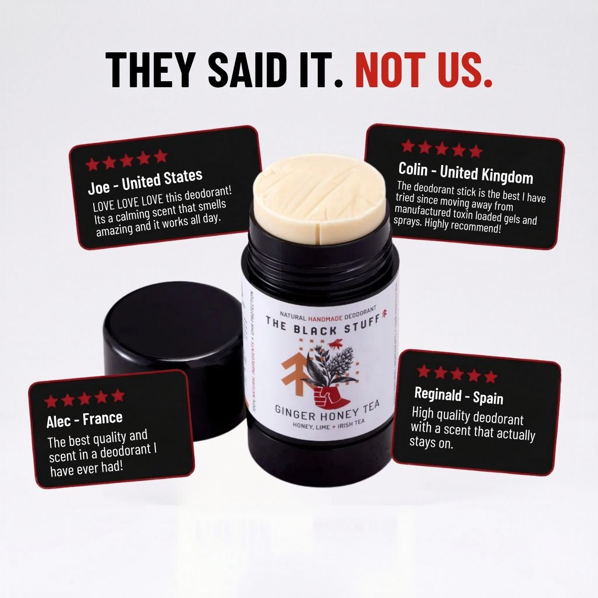 The Black Stuff Ginger Honey Tea deodorante naturale uomo
