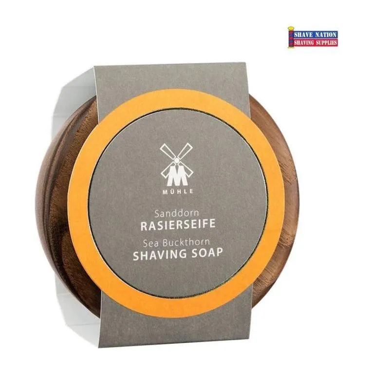 Mühle Sea Buckthorn sapone barba ciotola legno 65 g
