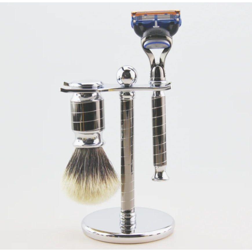 Frank Shaving set rasatura 3 pezzi tasso Gun Metal