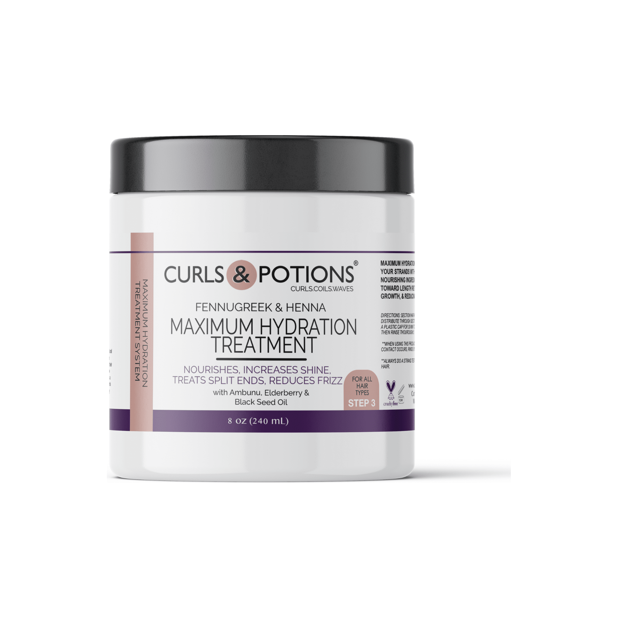 Curls & Potions Maximum Hydration Treatment Step maschera ricci