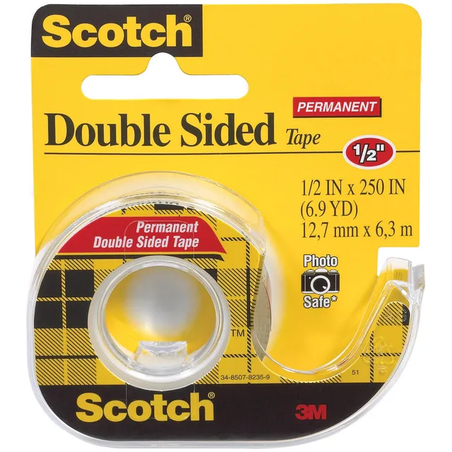 Scotch 3M MMM136 nastro biadesivo 12 rotoli permanente