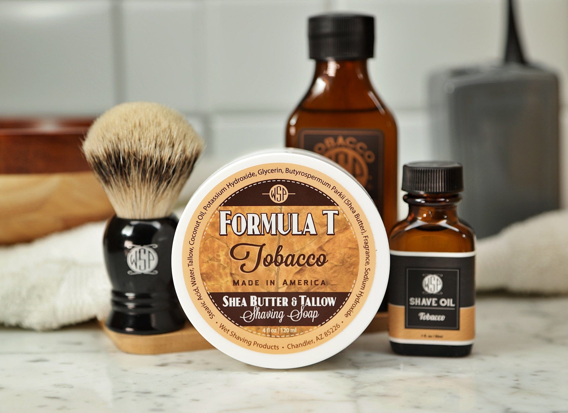 Wet Shaving Products Tobacco Formula T sapone da barba sego