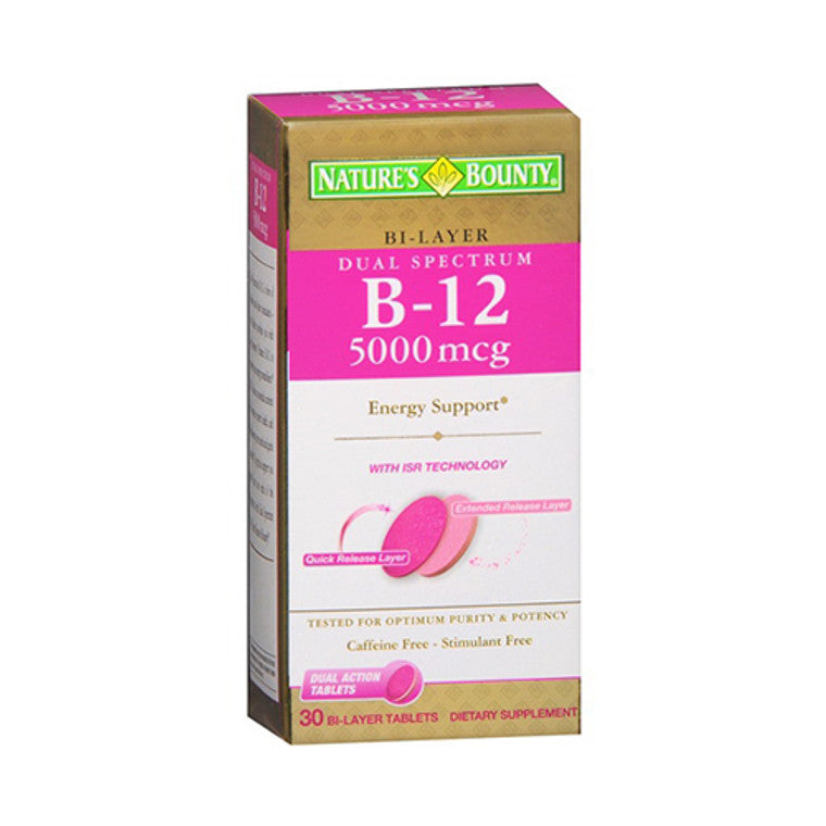 Nature's Bounty Dual Spectrum vitamina B12 5000 mcg compresse