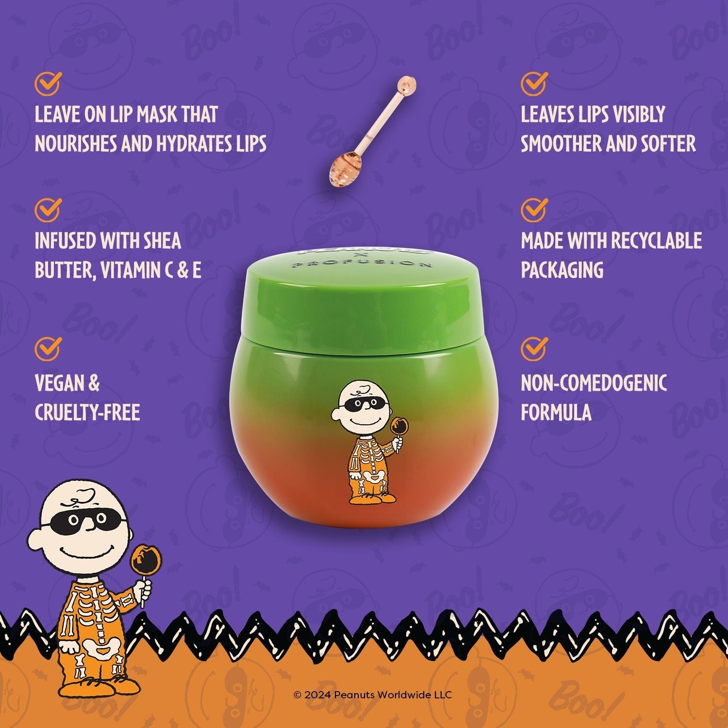 Profusion Peanuts Apple Bobbing maschera labbra notte mela