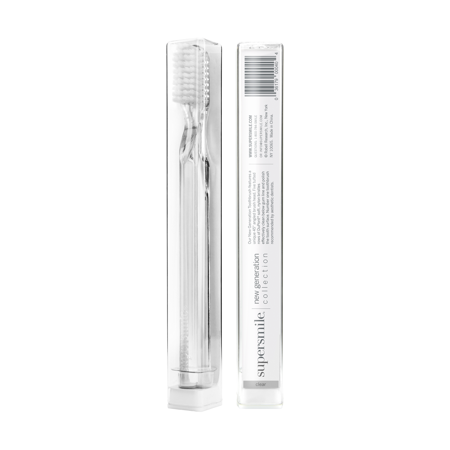 Supersmile 45 Degree spazzolino denti ergonomico trasparente