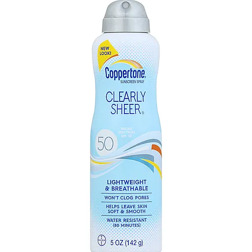 Coppertone Clearly Sheer Solare Spray SPF50 Leggero