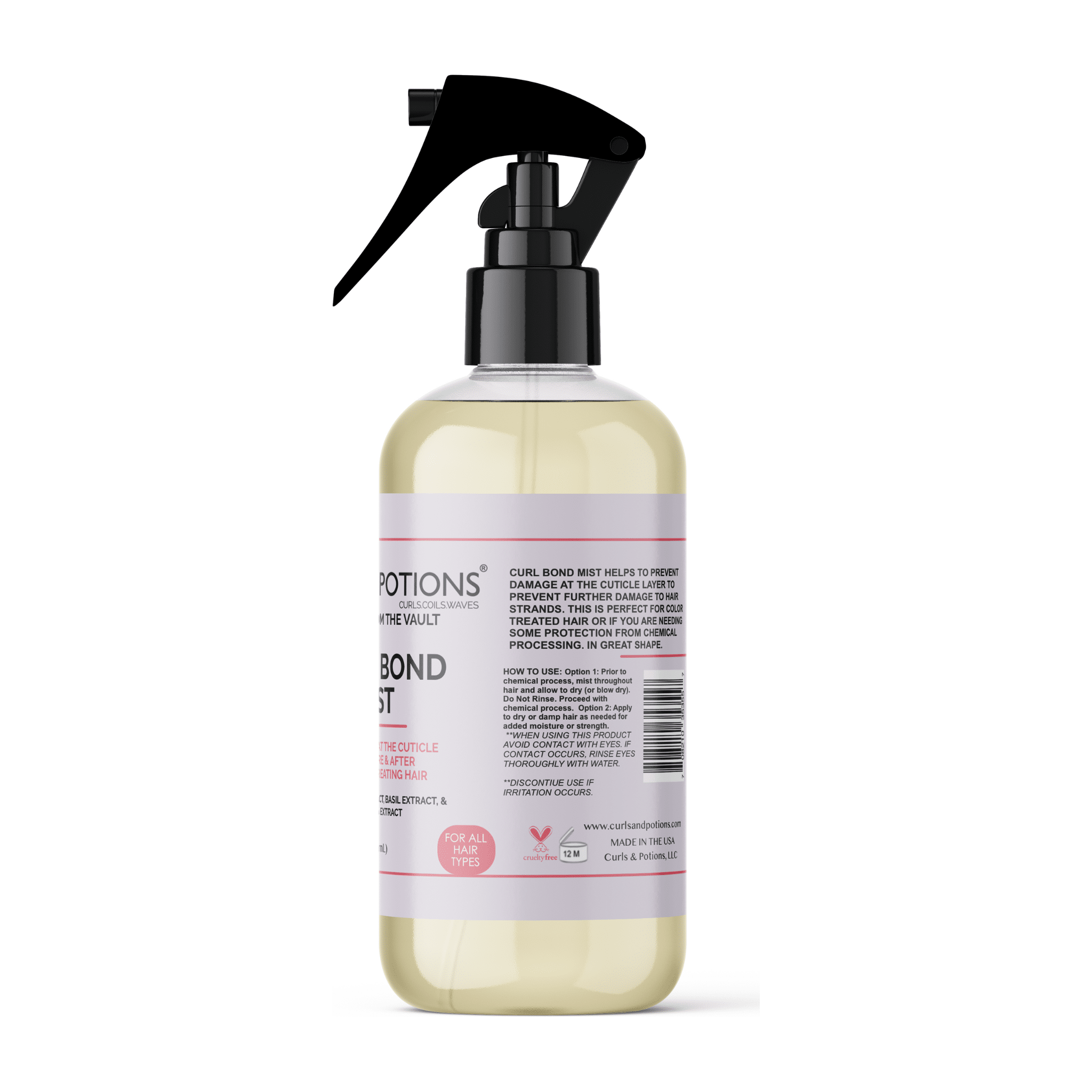 Curls & Potions Curl Bond Spray Ricci Aloe 8 Oz