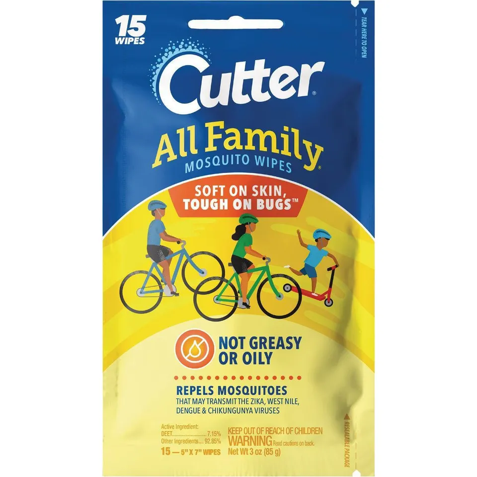Cutter All Family salviette antizanzare DEET 7% viso collo