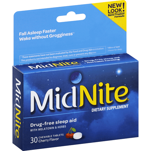 MidNite integratore sonno melatonina ciliegia masticabile