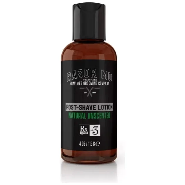 Razor MD Rx lozione dopobarba naturale senza profumo 4 oz