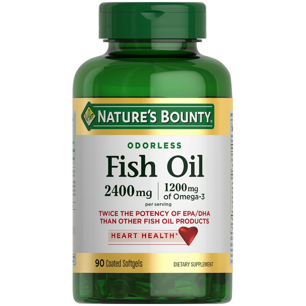 Nature's Bounty Fish Oil Double Strength 2400 mg integratore 90 softgel