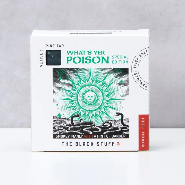 The Black Stuff Whats Yer Poison saponetta scrub 130g