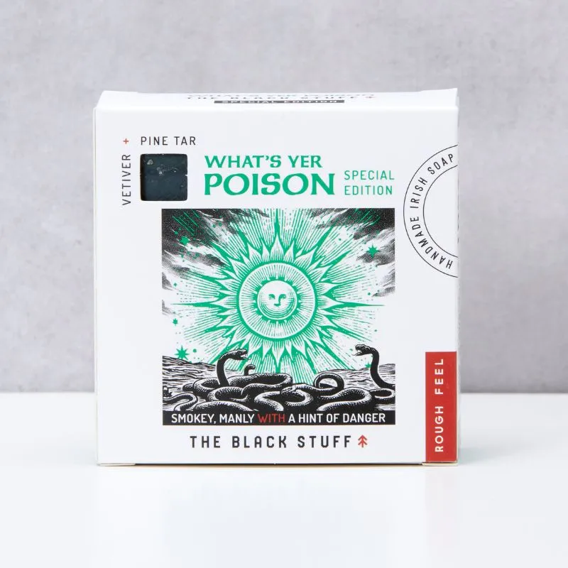 The Black Stuff Whats Yer Poison saponetta scrub 130g