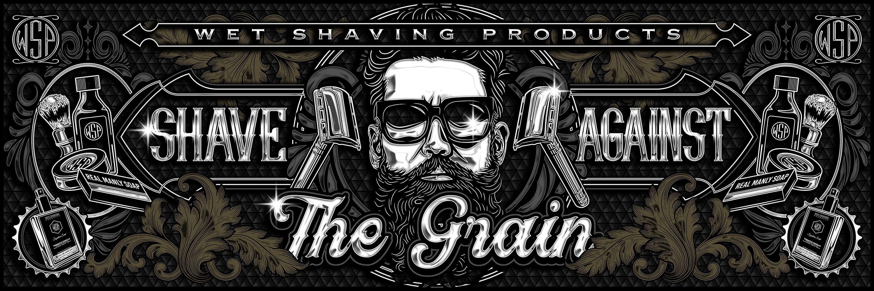 Wet Shaving Products adesivo auto Shave Against Grain 23x7 cm