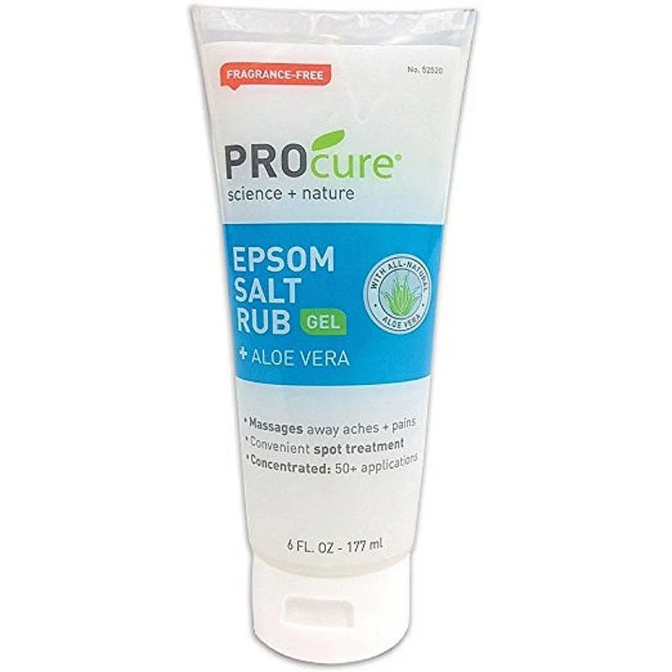ProCure Epsom Salt Rub Gel Massaggio Aloe 6 oz Magnesio