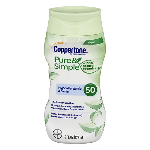 Coppertone latte solare SPF 50 ipoallergenico delicato