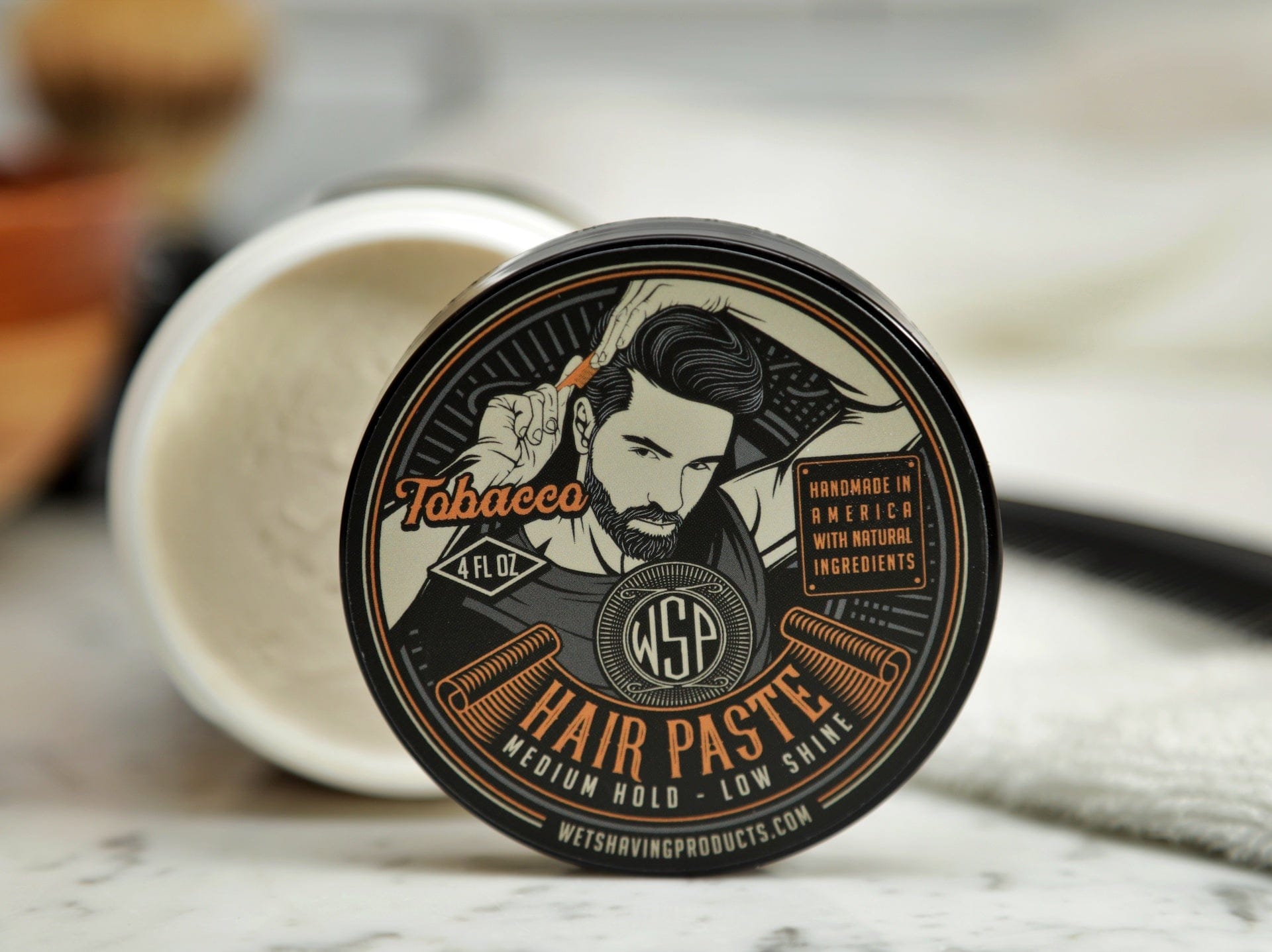 Wet Shaving Products Tobacco pasta capelli barattolo tenuta media