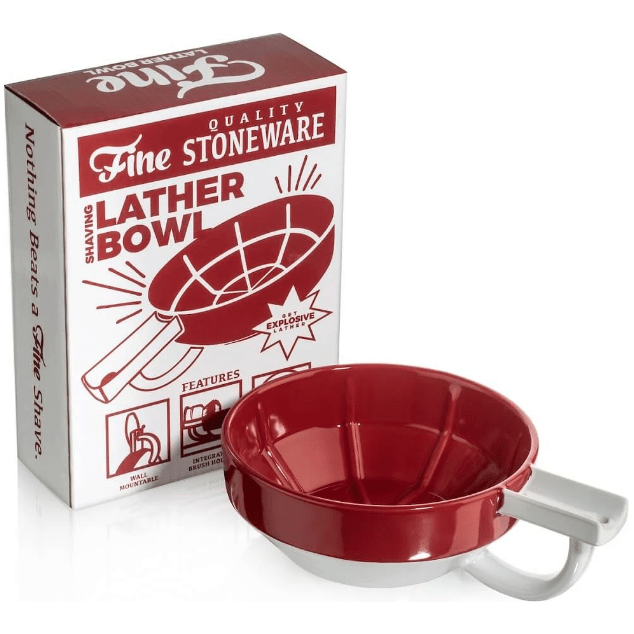 Fine Ciotola da Barba Red & White Schiuma Densa