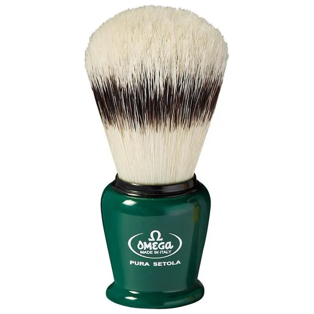 Omega 80257 pennello da barba setola cinghiale verde