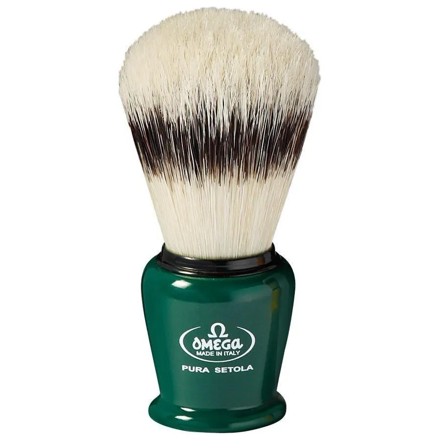 Omega 80257 pennello da barba setola cinghiale verde