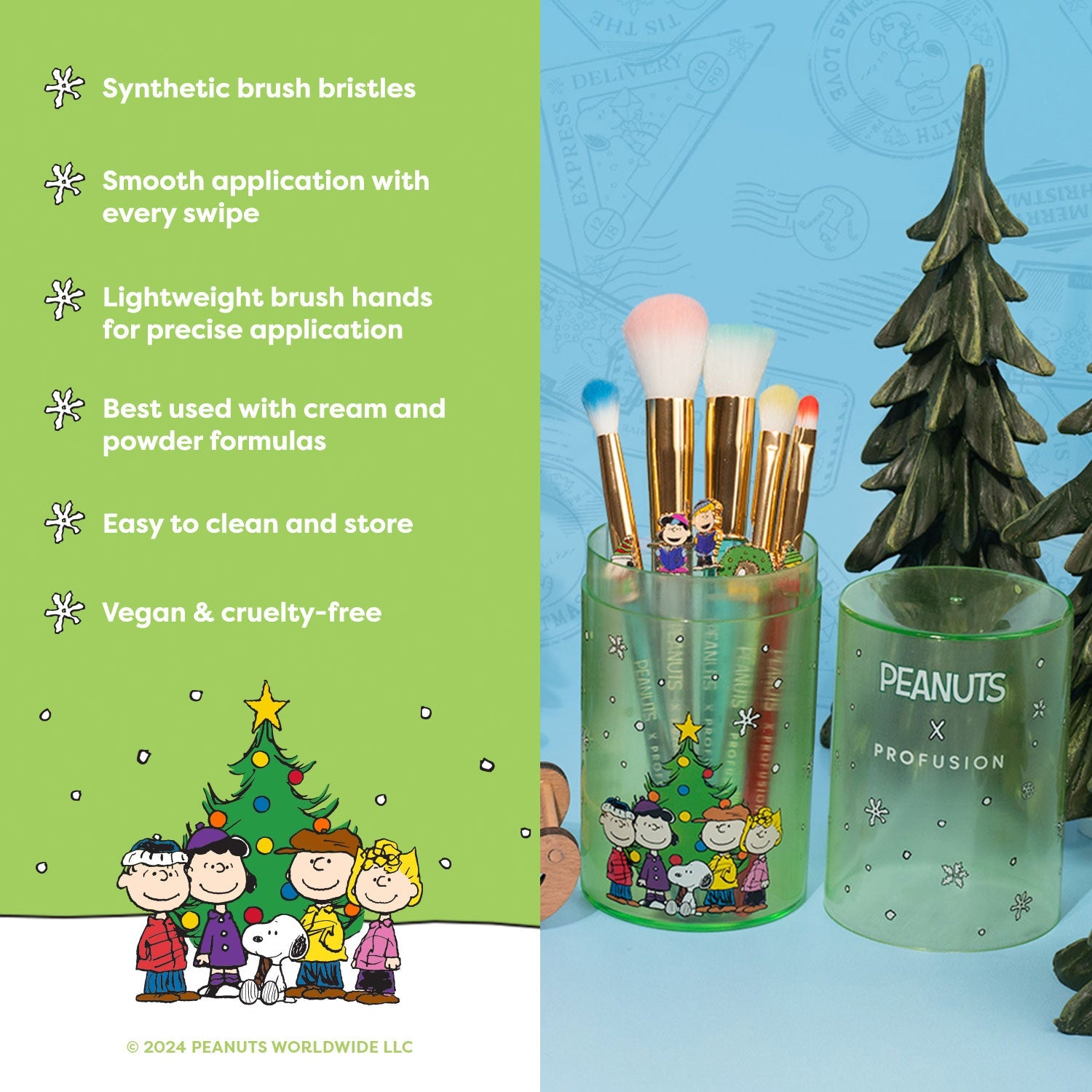 Profusion Peanuts Merry & Bright Set Pennelli Trucco con Astuccio