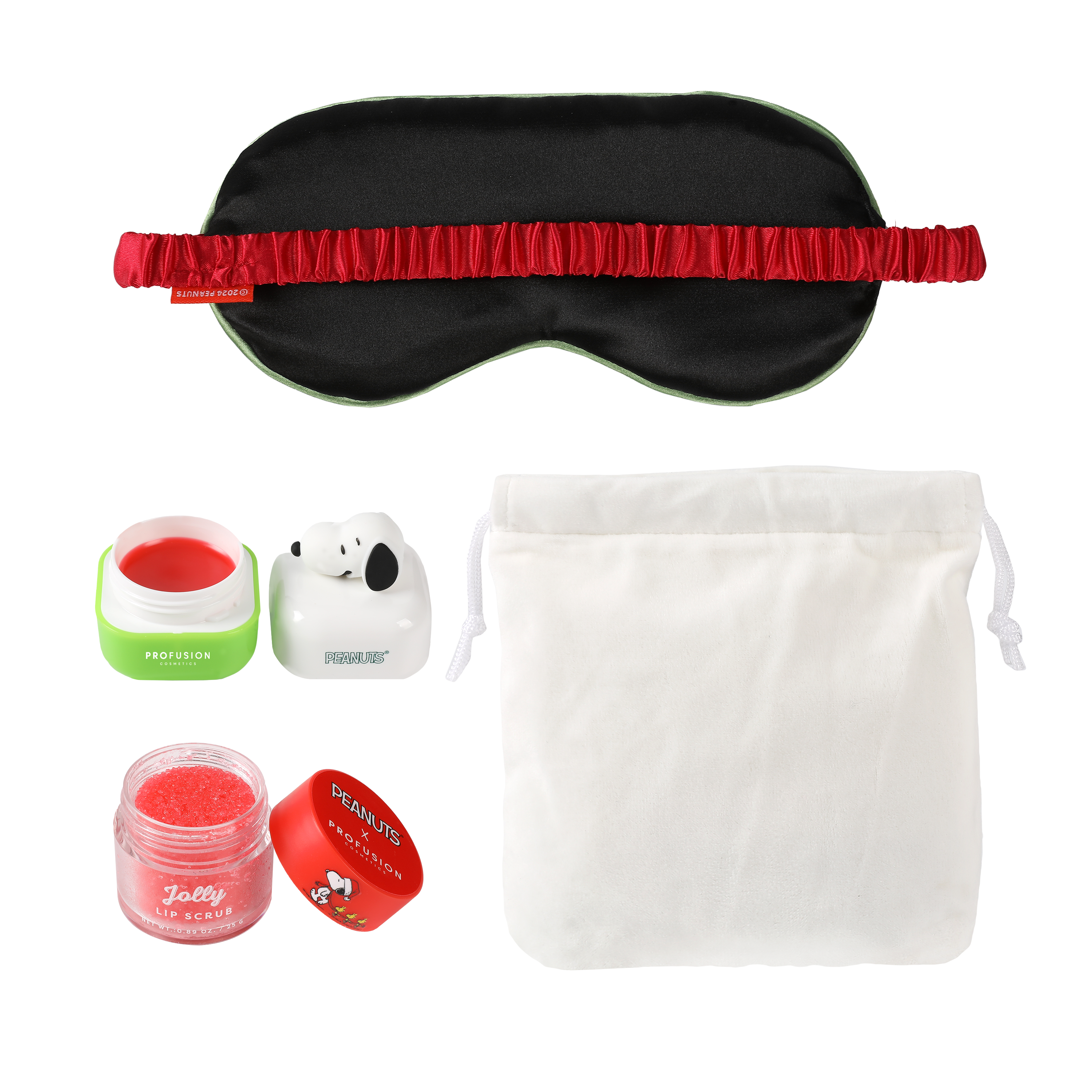 Profusion Peanuts Goodnight set labbra scrub fragola