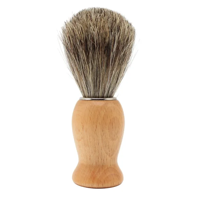 Il Ceppo Pennello Barba Tasso Manico Legno Chiaro 25mm