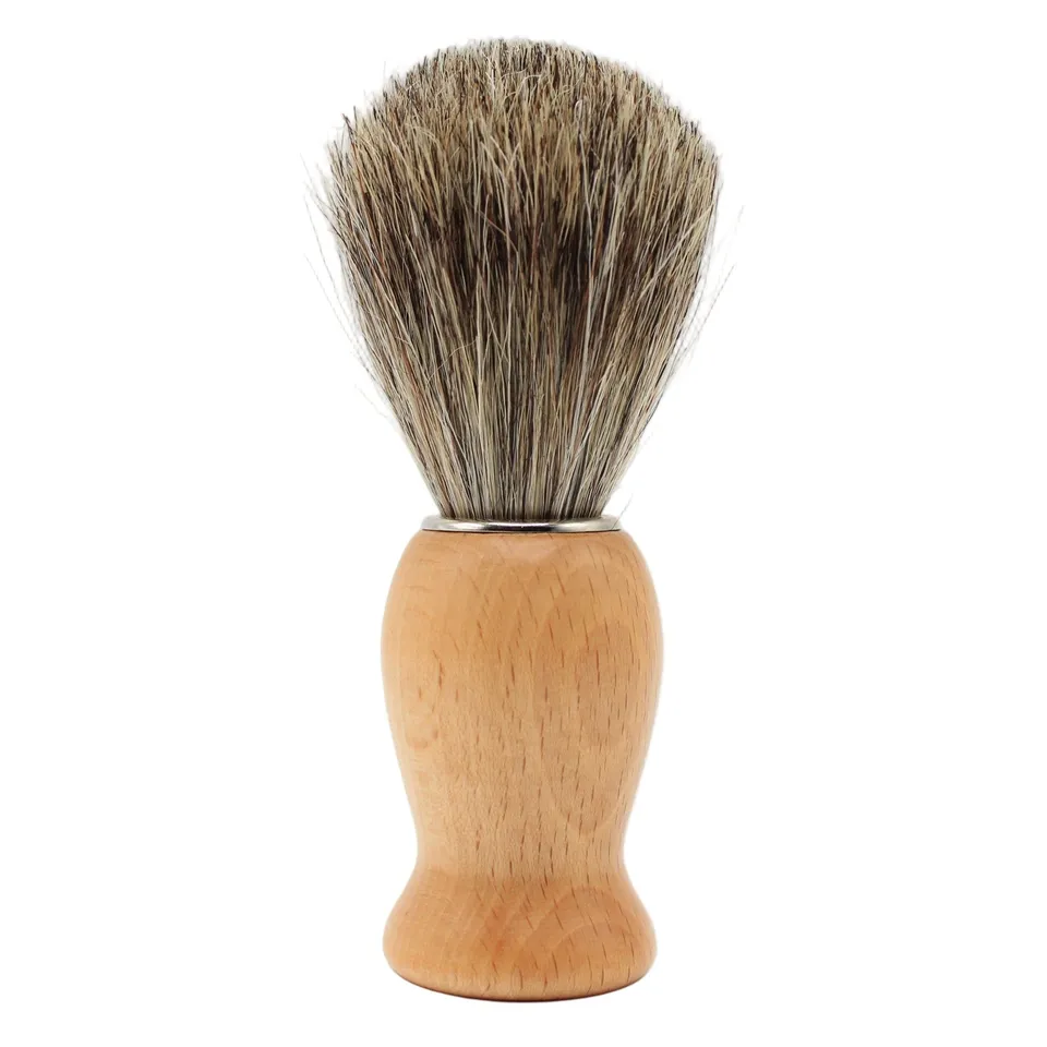 Il Ceppo Pennello Barba Tasso Manico Legno Chiaro 25mm