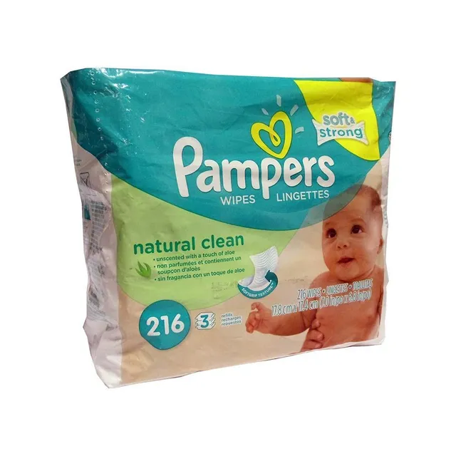 Pampers Natural Clean salviettine bebè 3x72 pezzi