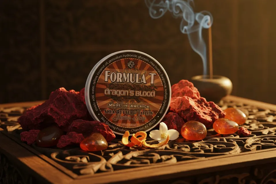 Wet Shaving Products Dragon's Blood Formula T sapone barba 4oz resina