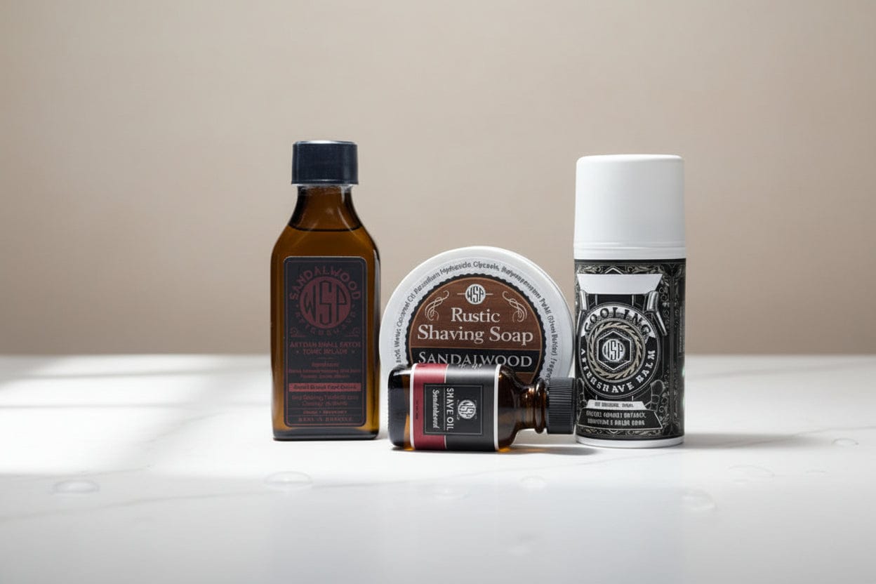 Wet Shaving Products Rustic Sandalwood sapone da barba vegano sandalo