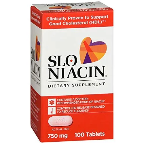 Slo-Niacin 750 mg integratore niacina colesterolo