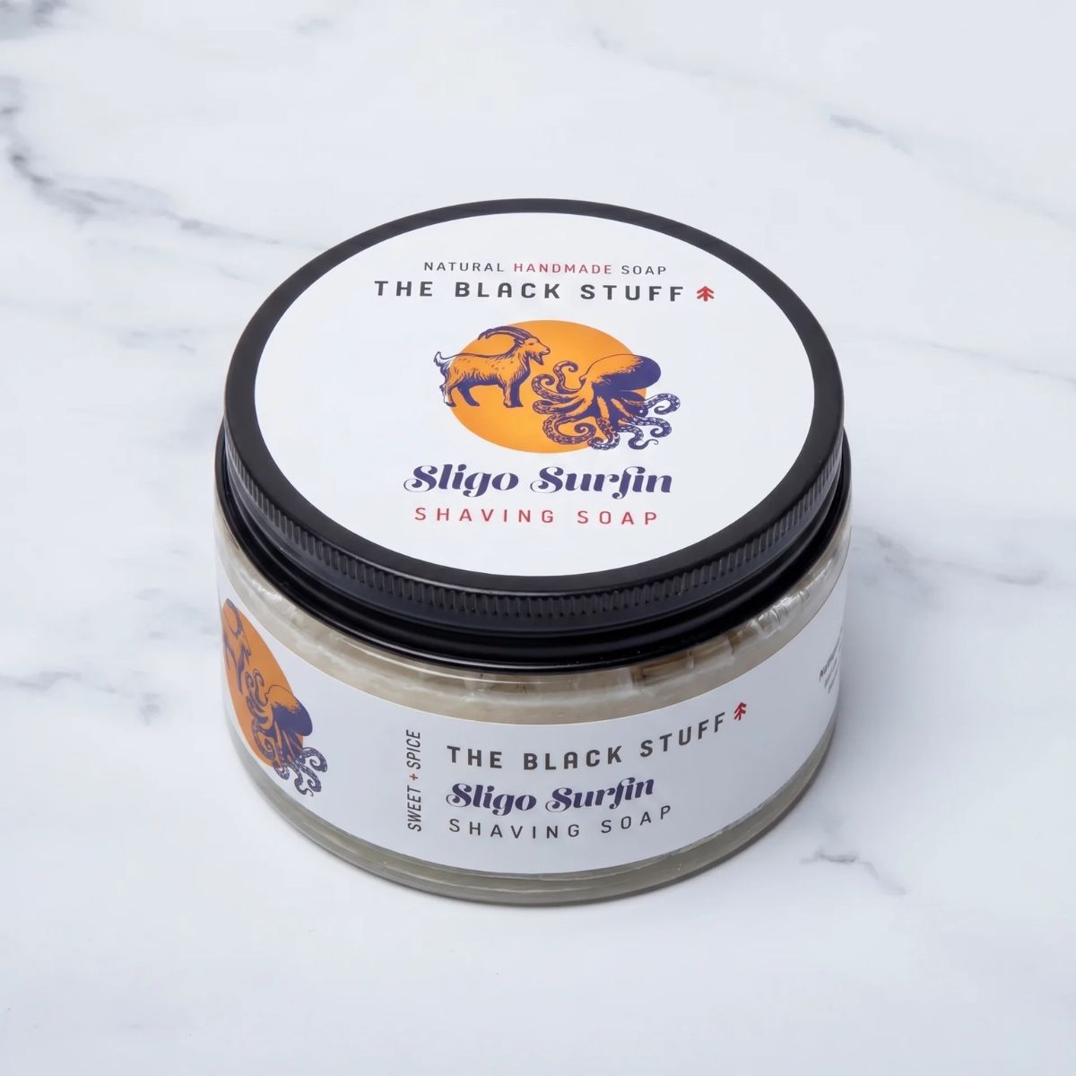 The Black Stuff Sligo Surfin sapone da barba 155g schiuma densa
